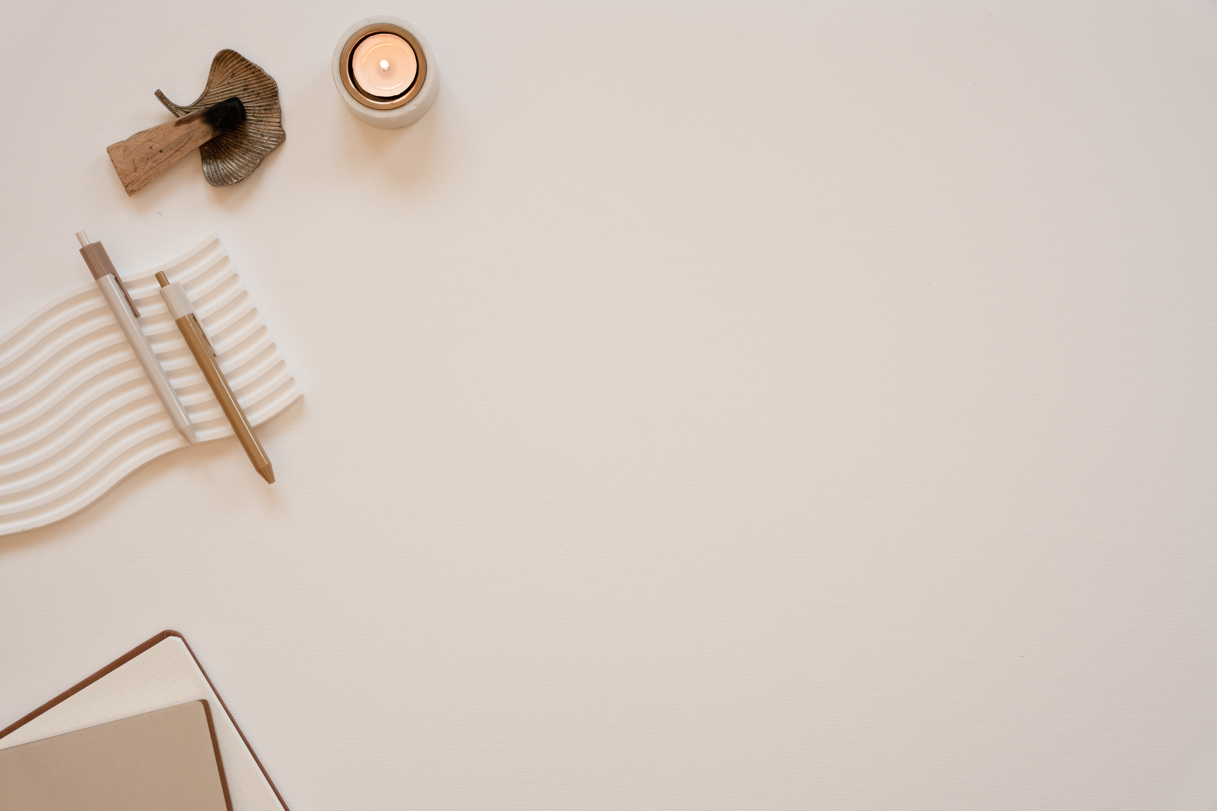 Elegant Office Flatlay of Office Supplies